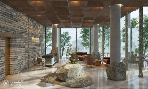 Desain yang menghadirkan alam ke dalam kamar dengan elemen organik